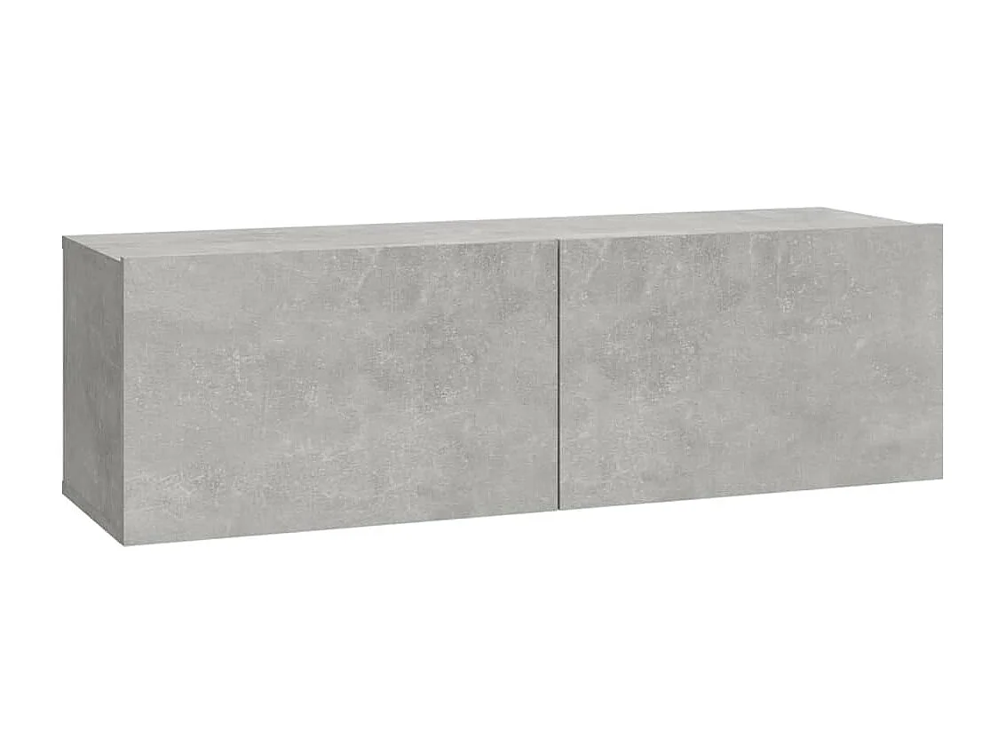 Berkfield 7 Piece TV Cabinet Set Concrete Grey Engineered Wood