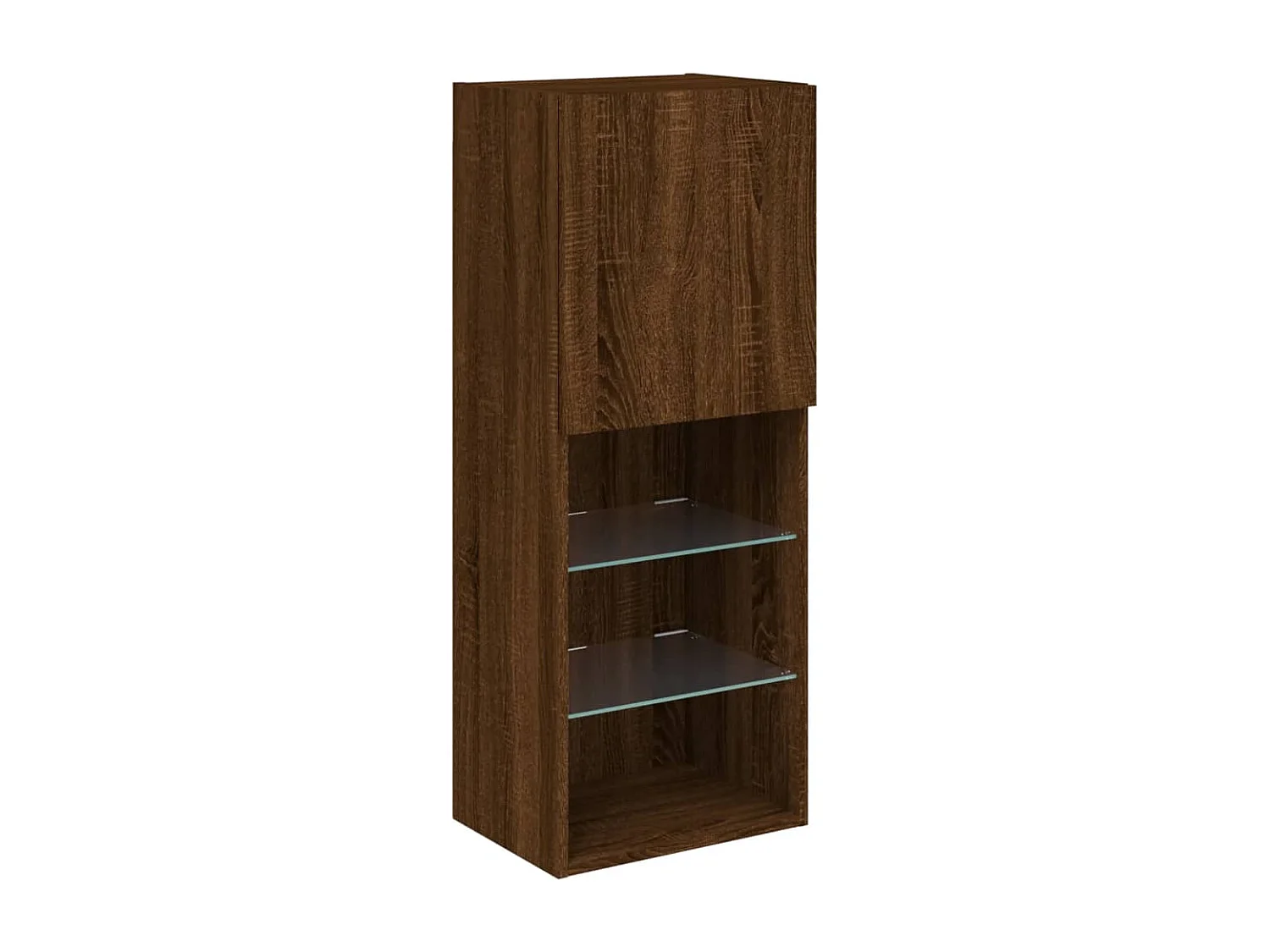 Berkfield TV Cabinet with LED Lights Brown Oak 40.5x30x102 cm