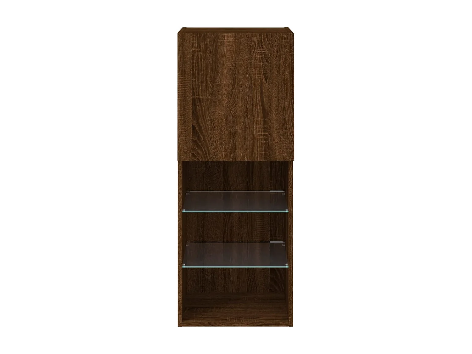 Berkfield TV Cabinet with LED Lights Brown Oak 40.5x30x102 cm