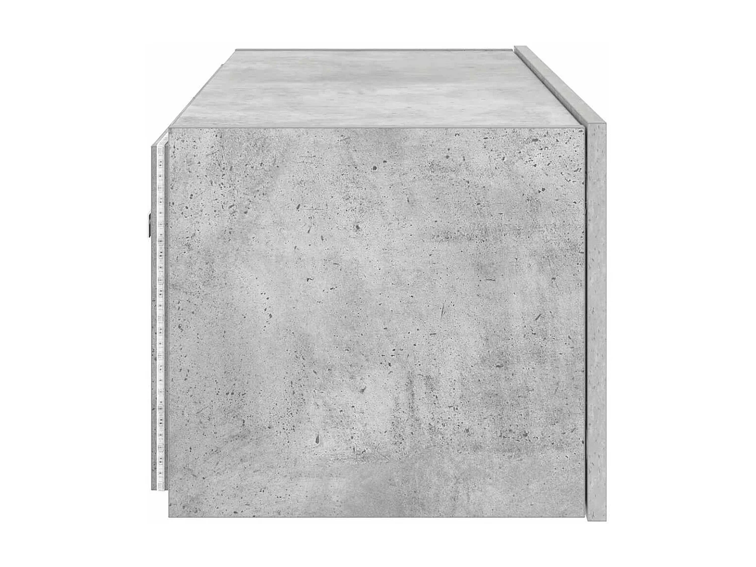 Berkfield TV Wall Cabinet with LED Lights Concrete Grey 80x35x31 cm