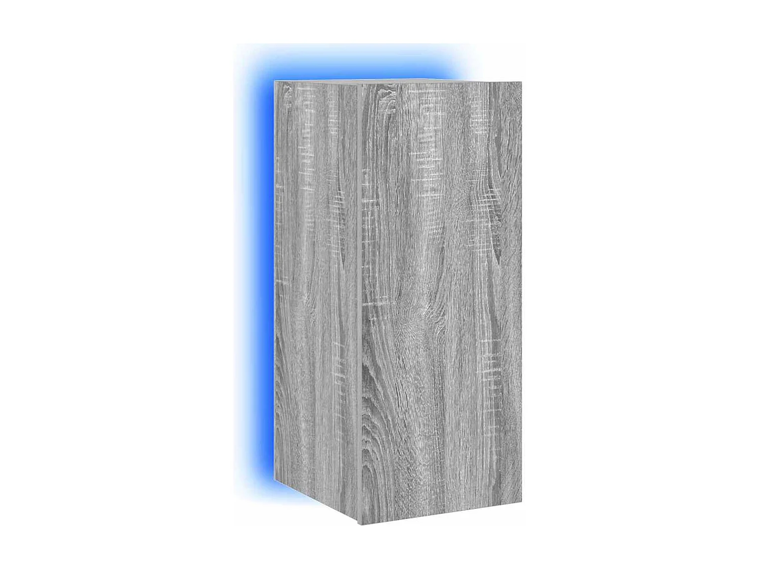 Berkfield TV Wall Cabinet with LED Lights Grey Sonoma 30.5x35x70 cm