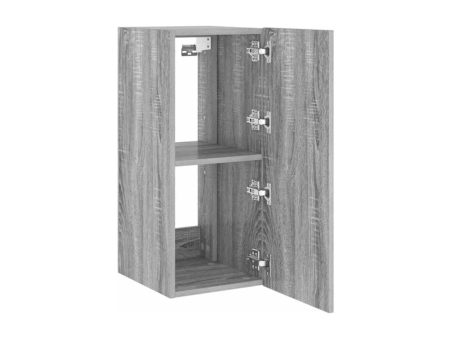 Berkfield TV Wall Cabinet with LED Lights Grey Sonoma 30.5x35x70 cm