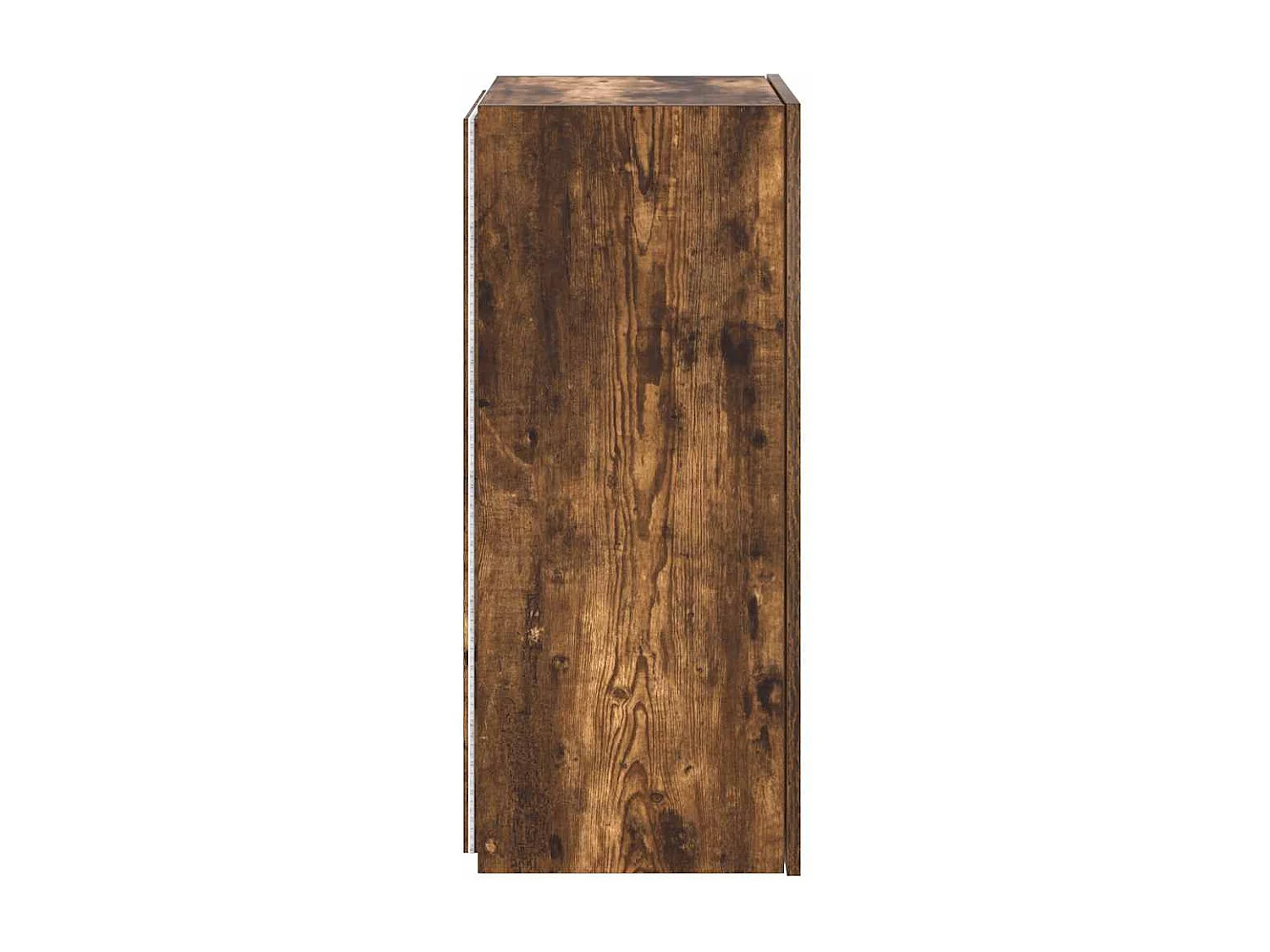 Berkfield TV Wall Cabinet with LED Lights Smoked Oak 40.5x35x80 cm