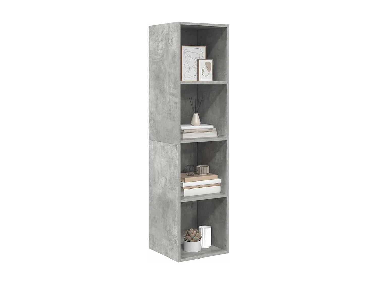 Berkfield Wall-mounted TV Cabinet Concrete Grey 37x37x142.5 cm Engineered Wood
