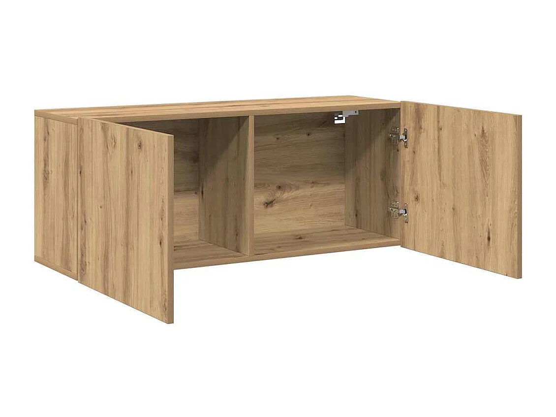 Berkfield TV Cabinet Wall-mounted Artisan Oak 100x30x41 cm