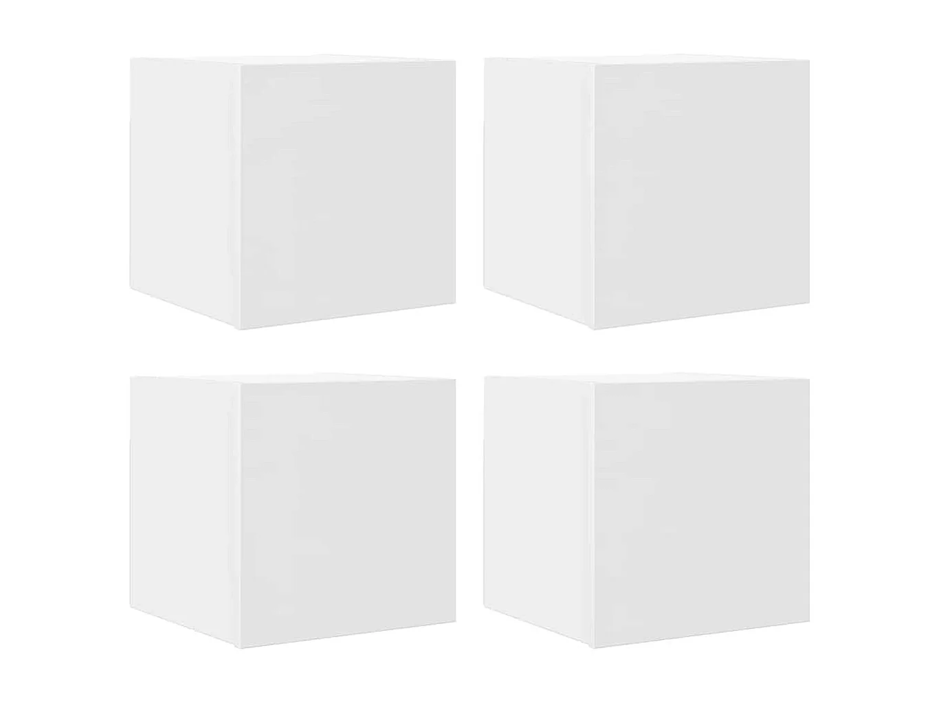 Berkfield Wall Mounted TV Cabinets 4 pcs White 30.5x30x30 cm
