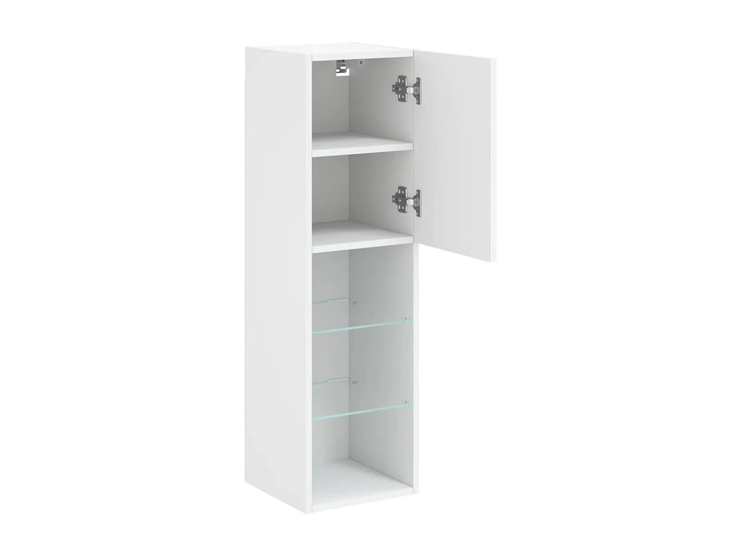 Berkfield TV Cabinet with LED Lights White 30.5x30x102 cm