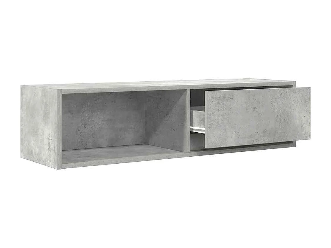 Berkfield TV Cabinet Concrete Grey 100x31x25.5 cm Engineered Wood