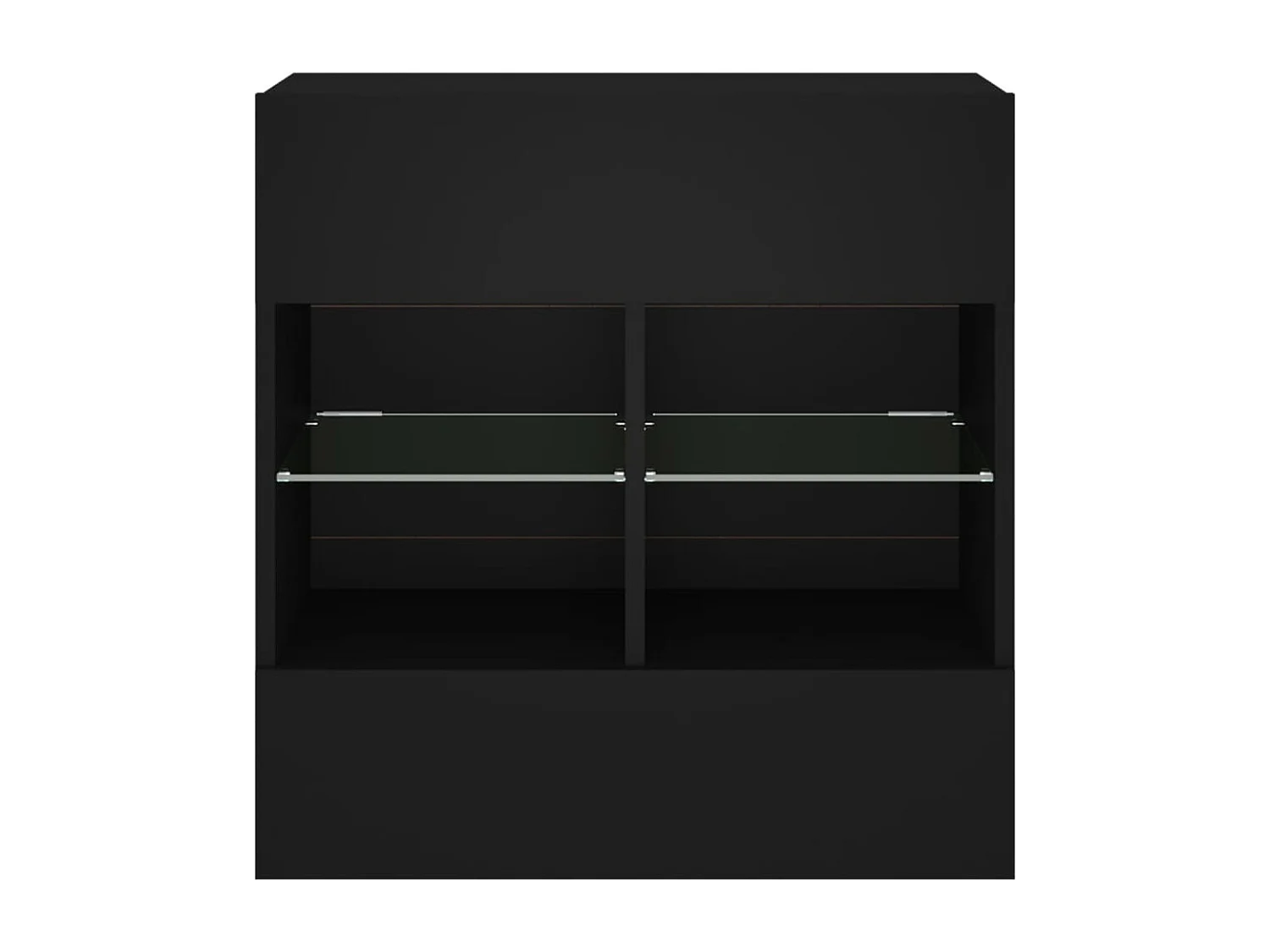 Berkfield TV Wall Cabinet with LED Lights Black 58.5x30x60.5 cm