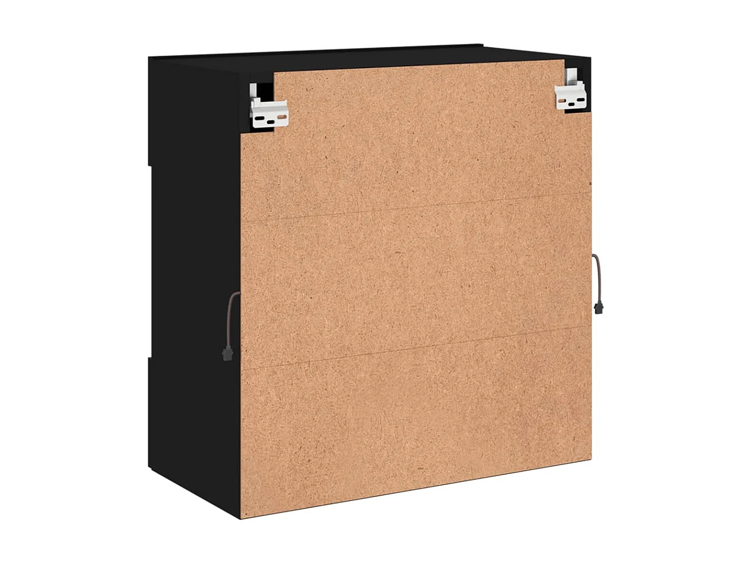 Berkfield TV Wall Cabinet with LED Lights Black 58.5x30x60.5 cm