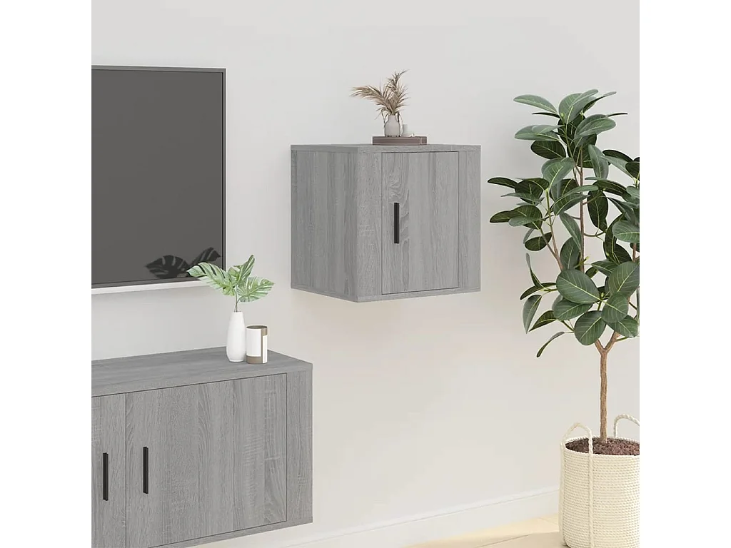 Berkfield Wall Mounted TV Cabinet Grey Sonoma 40x34,5x40 cm