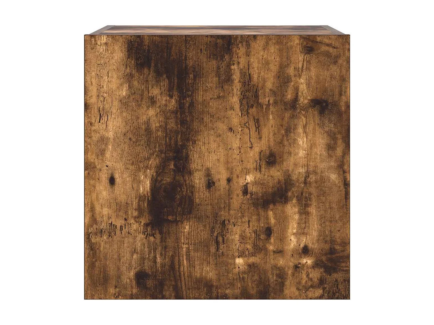 Berkfield TV Wall Cabinet with LED Lights Smoked Oak 40.5x35x40 cm