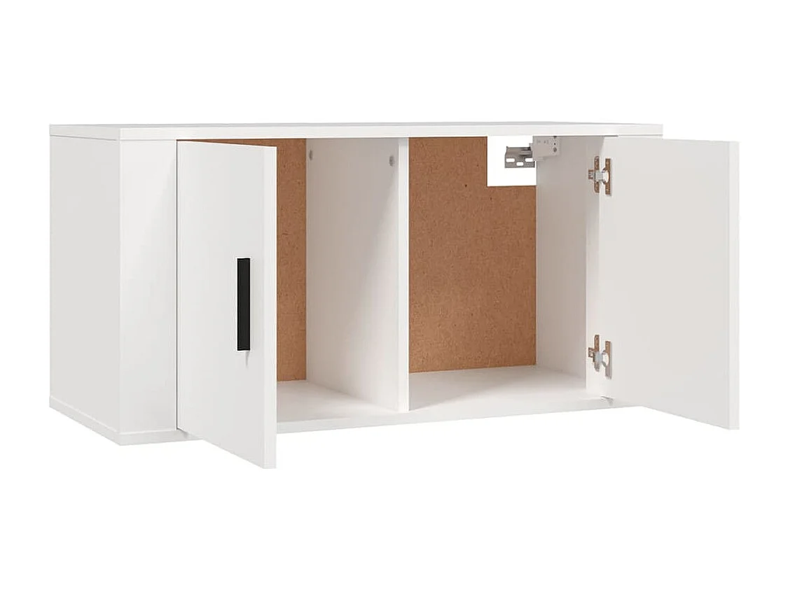 Berkfield 3 Piece TV Cabinet Set White Engineered Wood