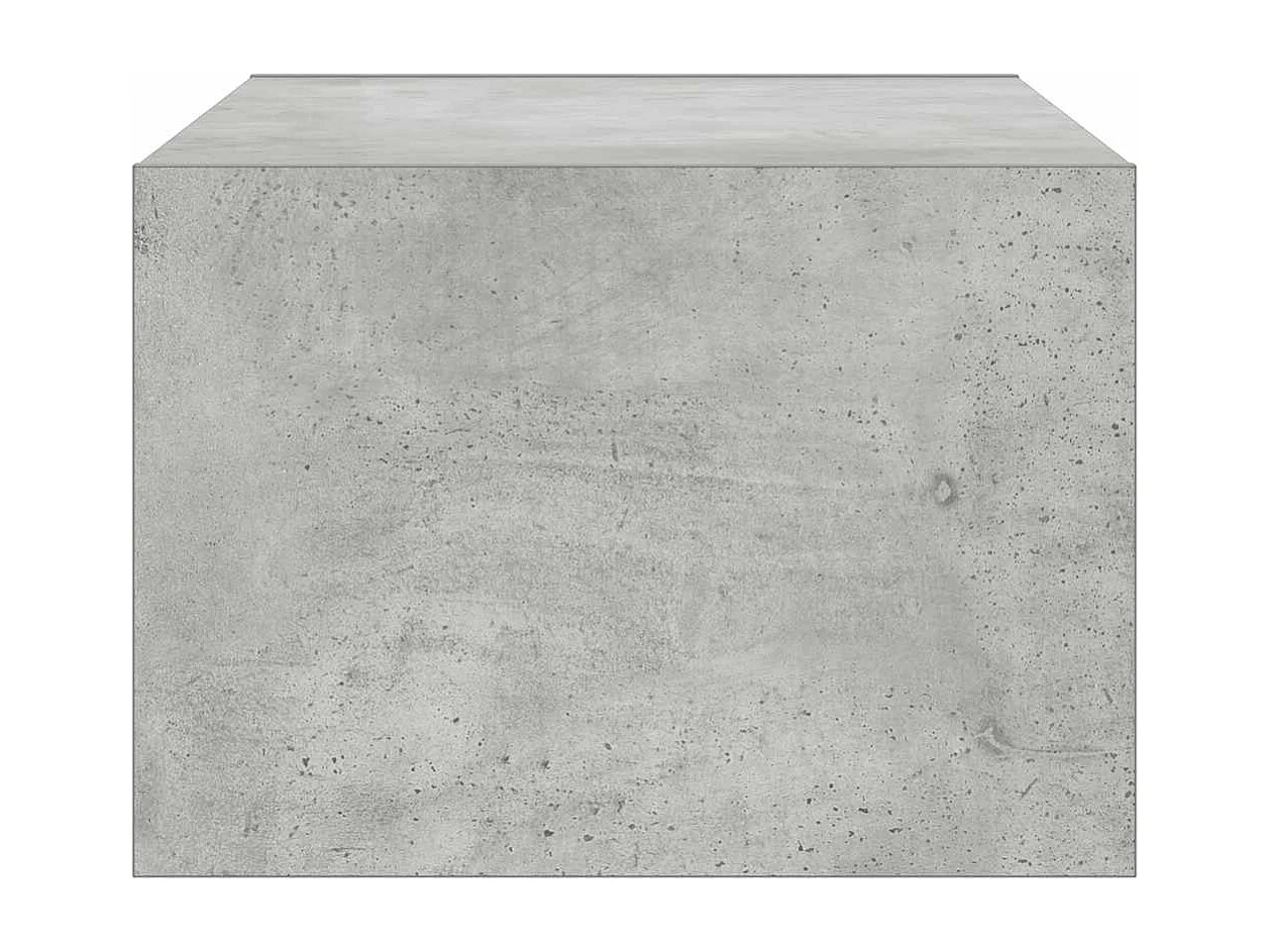 Berkfield TV Cabinet with LED Lights Concrete Grey 75x35.5x25 cm