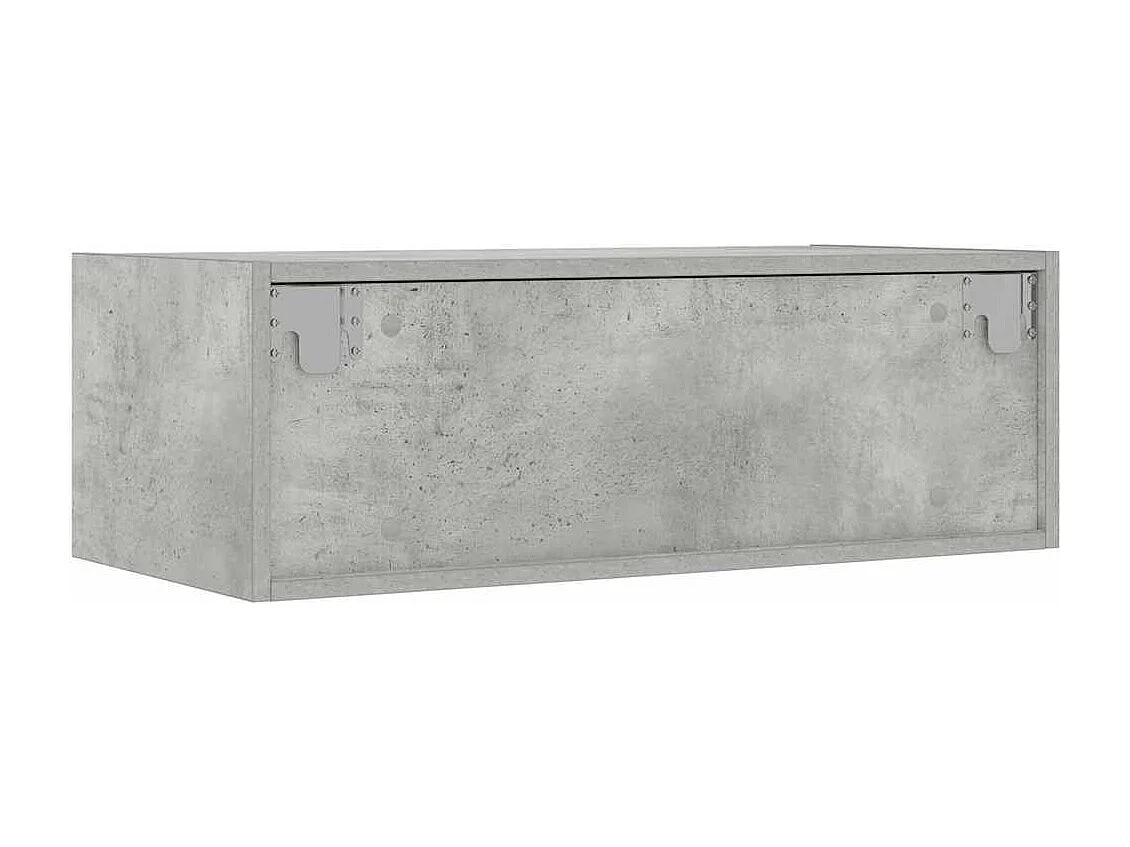 Berkfield TV Cabinet with LED Lights Concrete Grey 75x35.5x25 cm