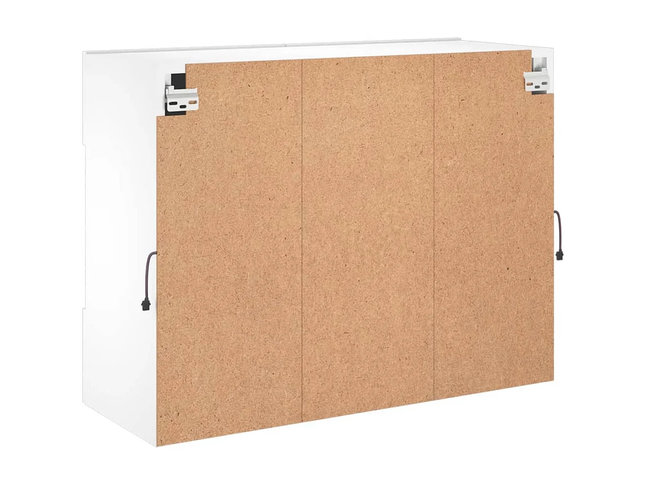 Berkfield TV Wall Cabinet with LED Lights White 78.5x30x60.5 cm