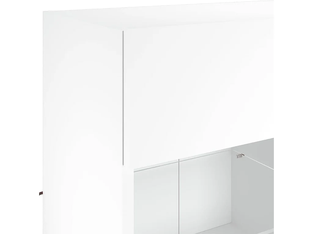 Berkfield TV Wall Cabinet with LED Lights White 78.5x30x60.5 cm