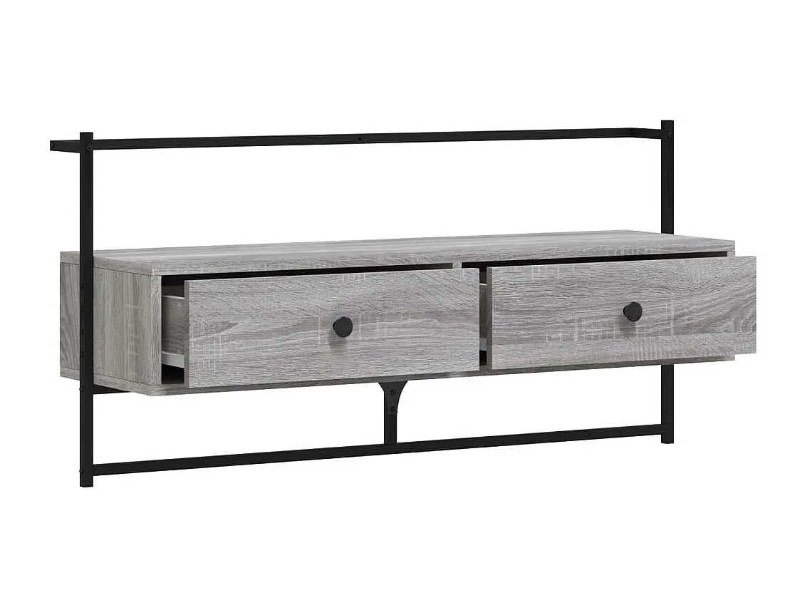 Berkfield TV Cabinet Wall-mounted Grey Sonoma 100.5x30x51 cm Engineered Wood