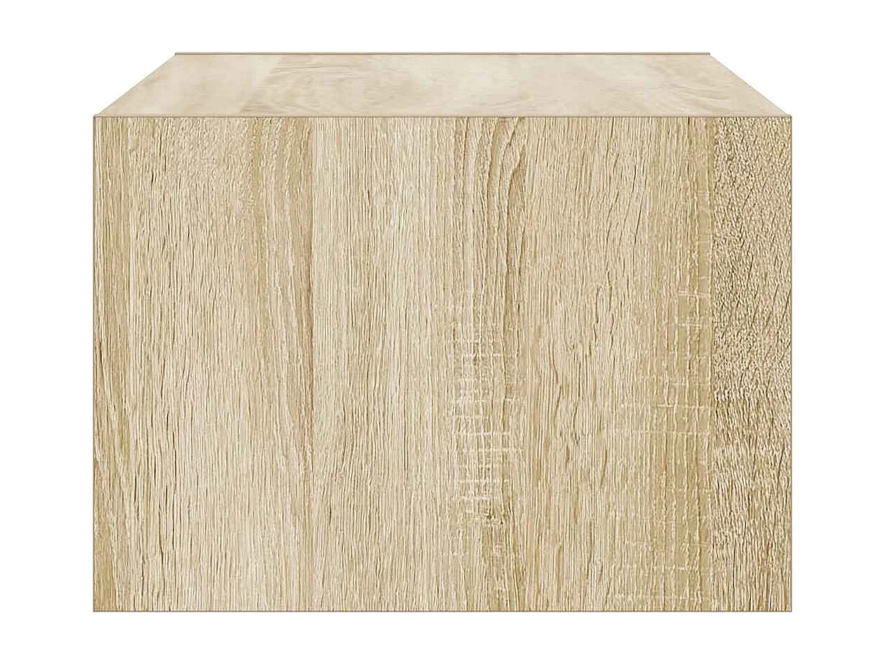 Berkfield TV Cabinet with LED Lights Sonoma Oak 75x35.5x25 cm