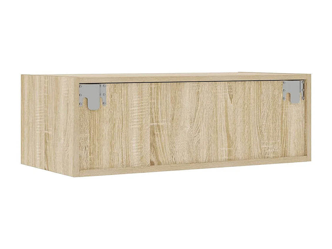 Berkfield TV Cabinet with LED Lights Sonoma Oak 75x35.5x25 cm