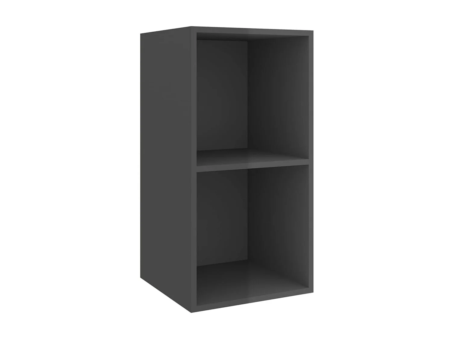 Berkfield Wall-mounted TV Cabinets 4 pcs High Gloss Grey Engineered Wood