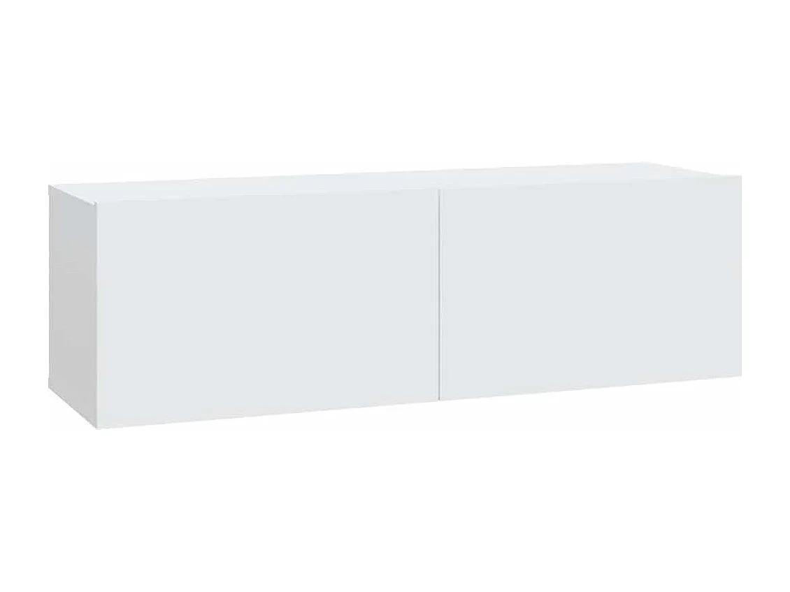Berkfield 6 Piece TV Cabinet Set White Engineered Wood