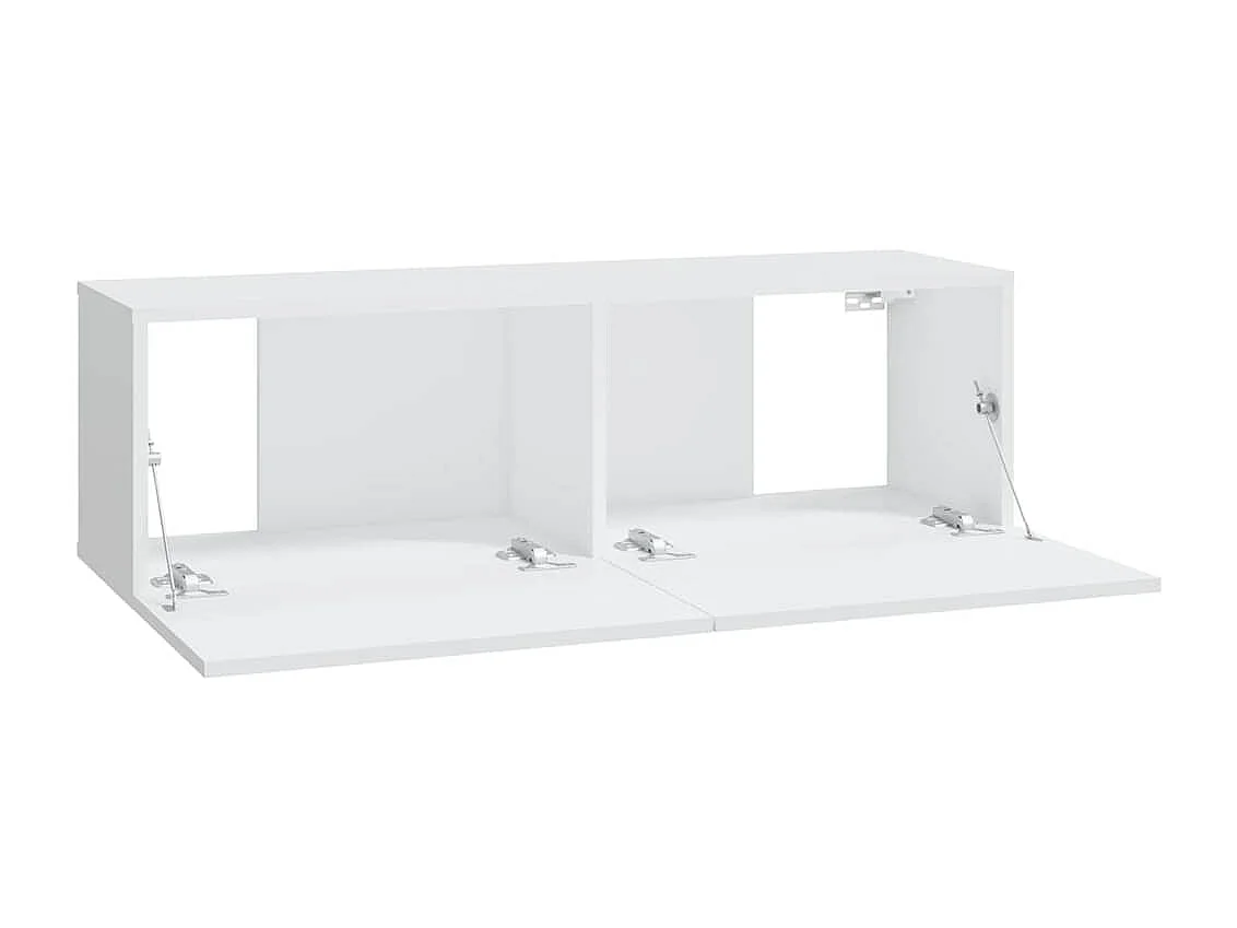 Berkfield 6 Piece TV Cabinet Set White Engineered Wood