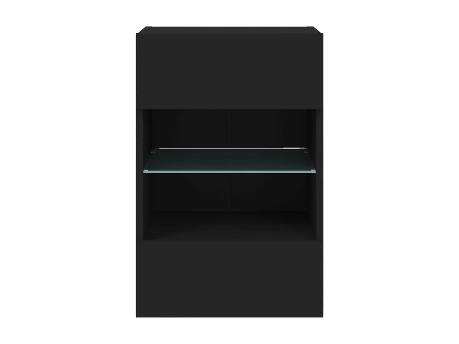 Berkfield TV Wall Cabinet with LED Lights Black 40x30x60.5 cm