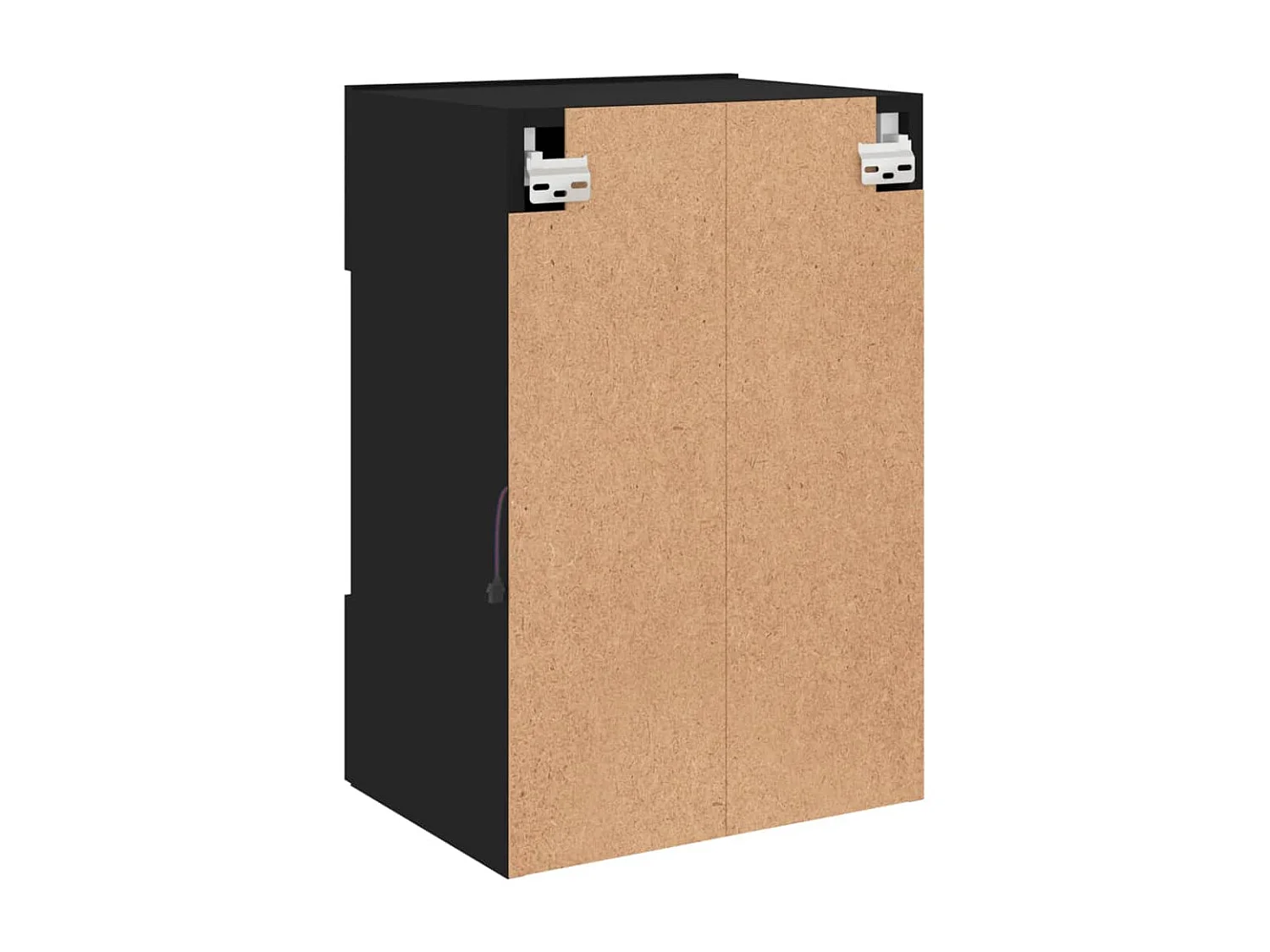 Berkfield TV Wall Cabinet with LED Lights Black 40x30x60.5 cm