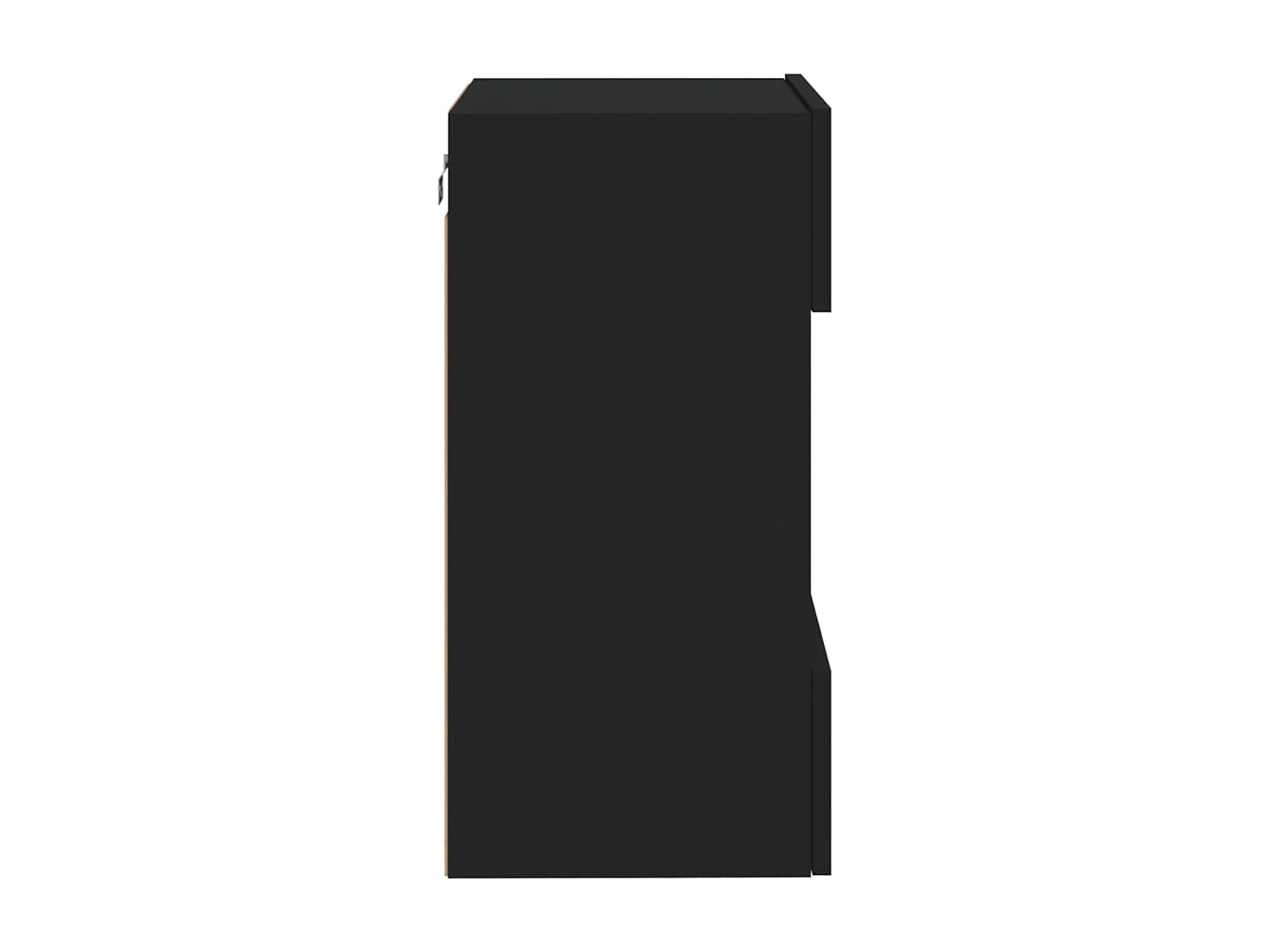 Berkfield TV Wall Cabinet with LED Lights Black 40x30x60.5 cm