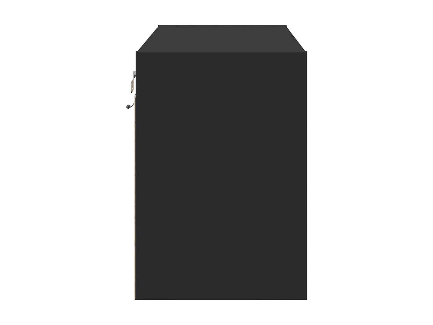 Berkfield TV Wall Cabinet with LED Lights Black 80x31x45 cm