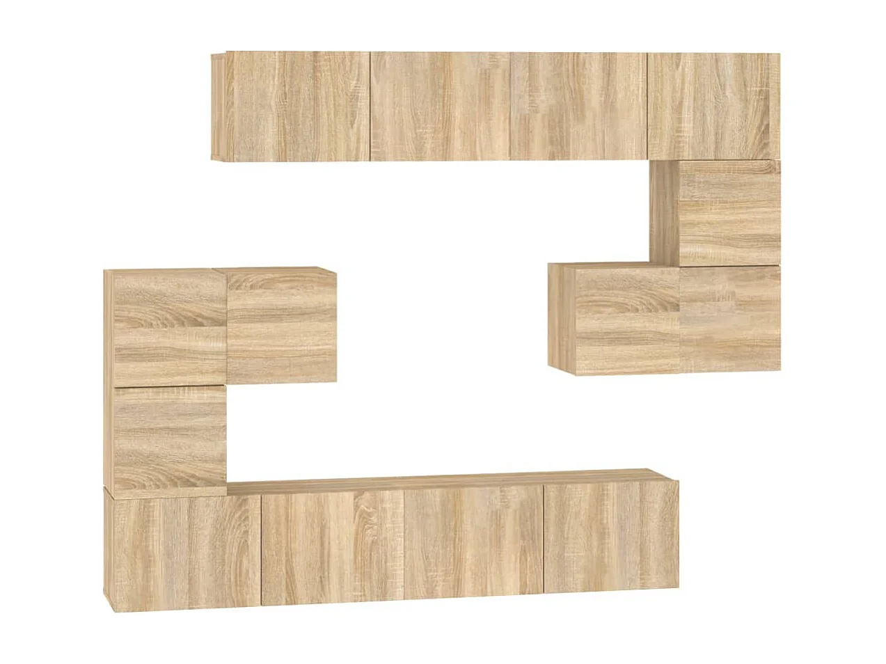 Berkfield Wall-mounted TV Cabinet Sonoma Oak Engineered Wood