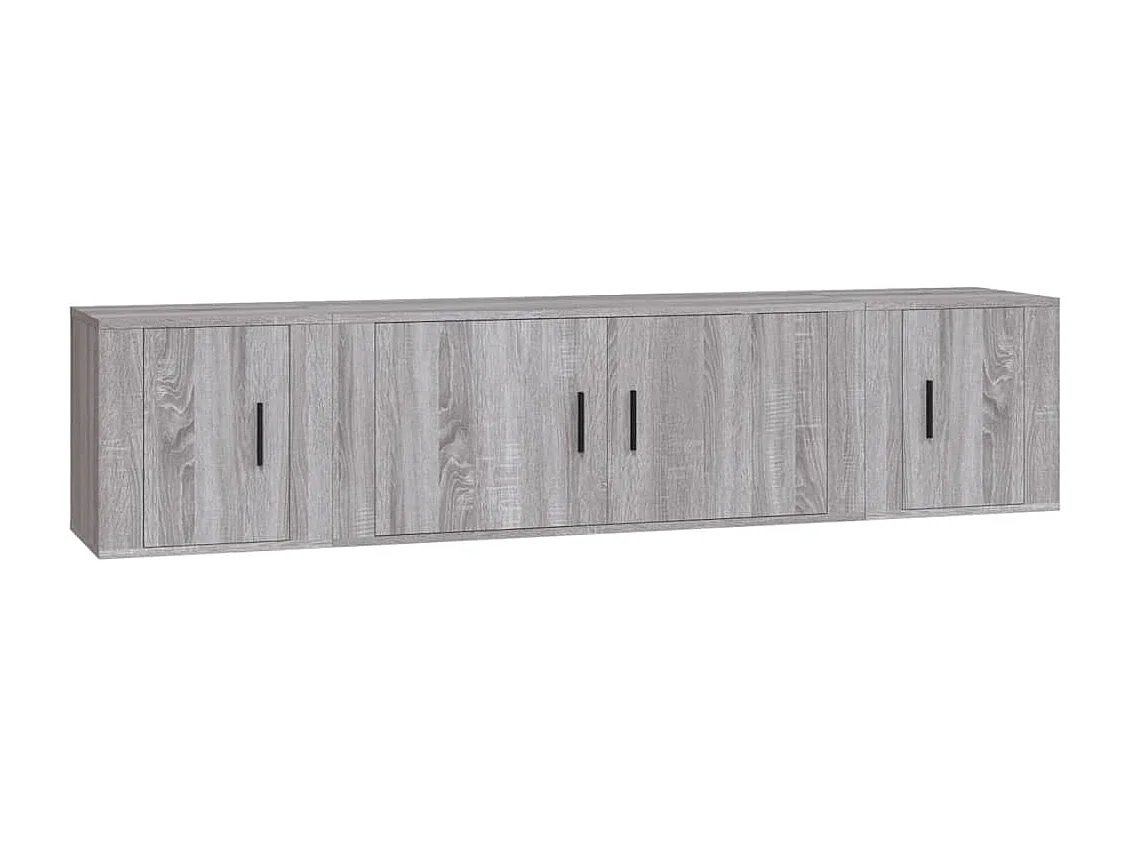 Berkfield 3 Piece TV Cabinet Set Grey Sonoma Engineered Wood