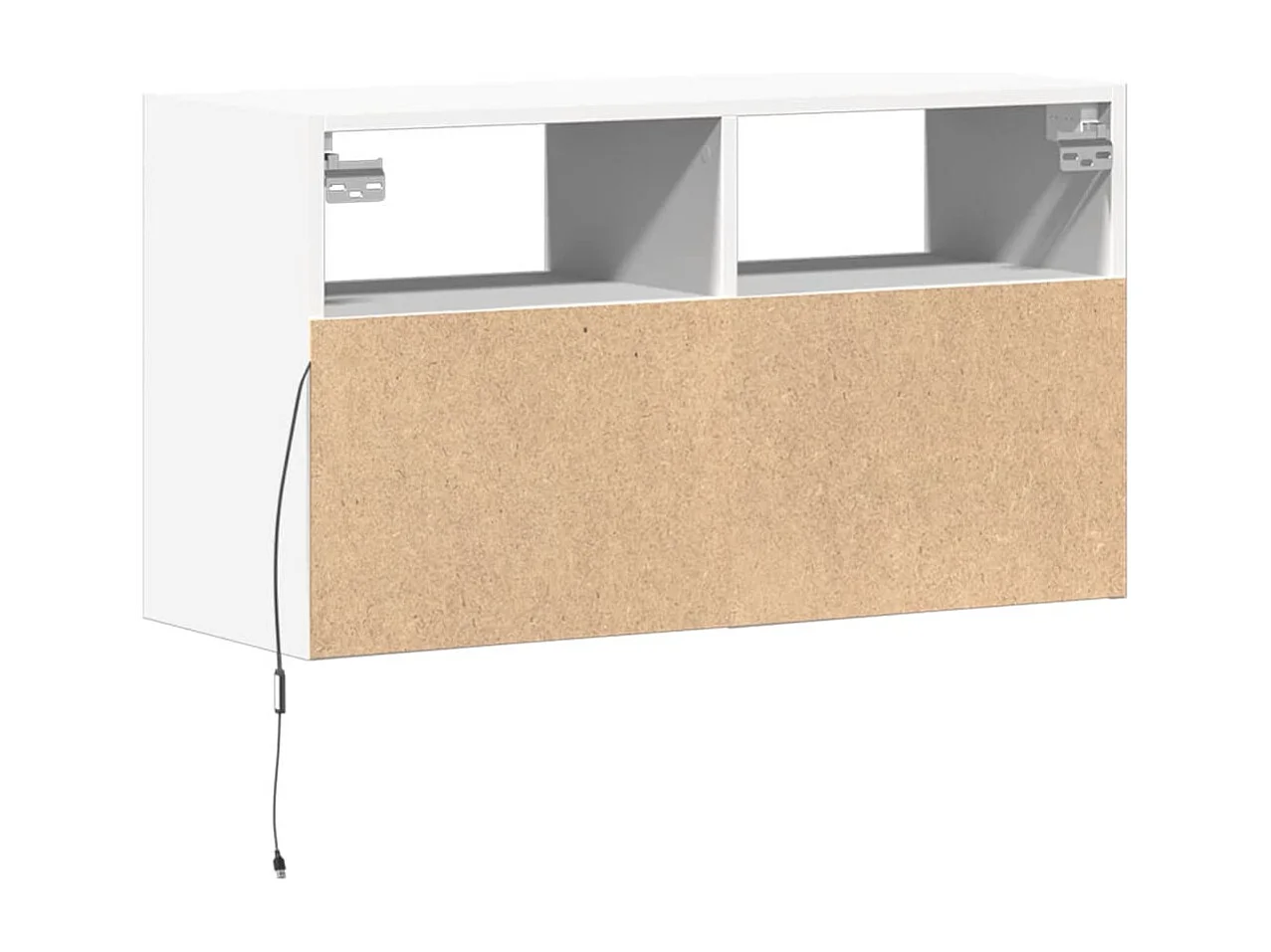 Berkfield TV Wall Cabinet with LED Lights White 80x31x45 cm