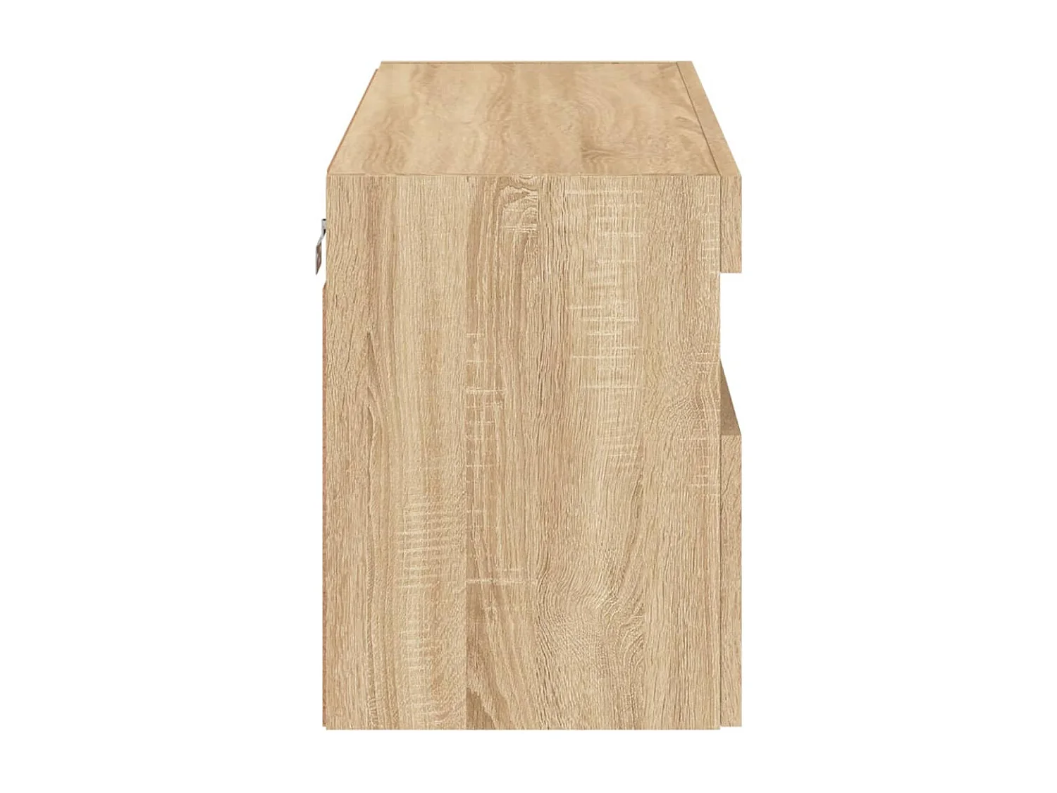 Berkfield TV Wall Cabinet with LED Lights Sonoma Oak 80x30x40 cm