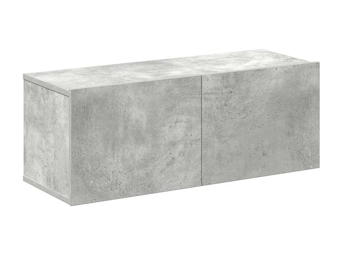 Berkfield 4 Piece TV Cabinet Set Concrete Grey Engineered Wood