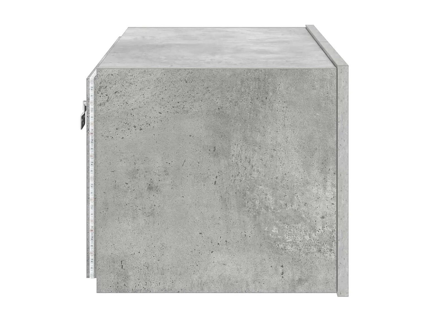Berkfield TV Wall Cabinet with LED Lights Concrete Grey 60x35x31 cm