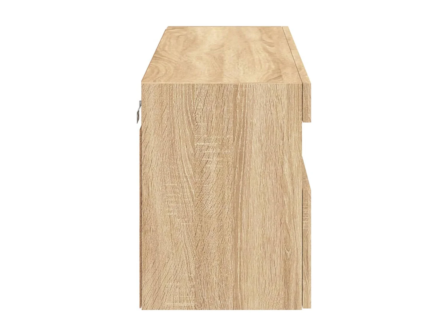 Berkfield TV Wall Cabinet with LED Lights Sonoma Oak 100x30x40 cm