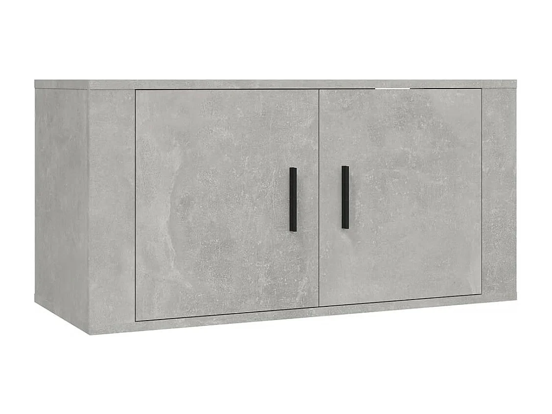 Berkfield 2 Piece TV Cabinet Set Concrete Grey Engineered Wood