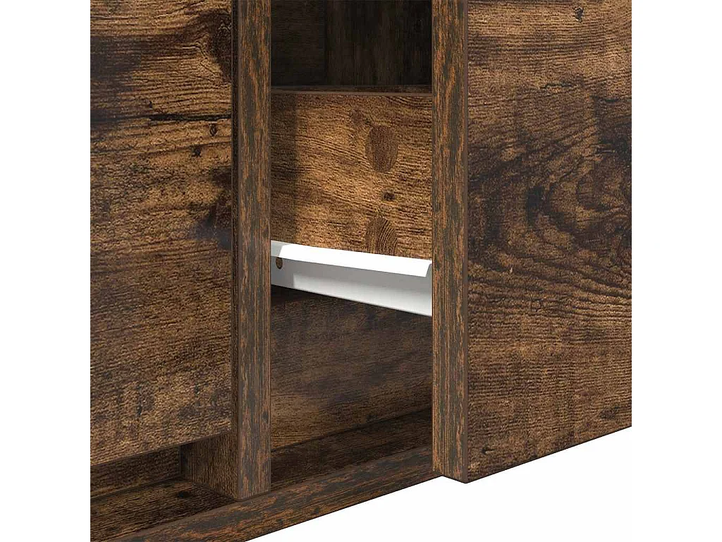 Berkfield TV Cabinet Smoked Oak 80x31x25.5 cm Engineered Wood