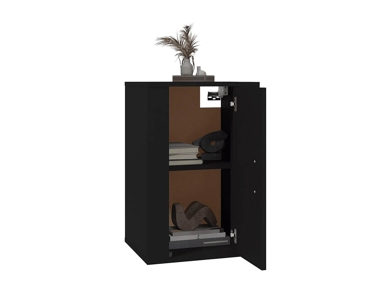 Berkfield Wall Mounted TV Cabinet Black 40x34.5x60 cm