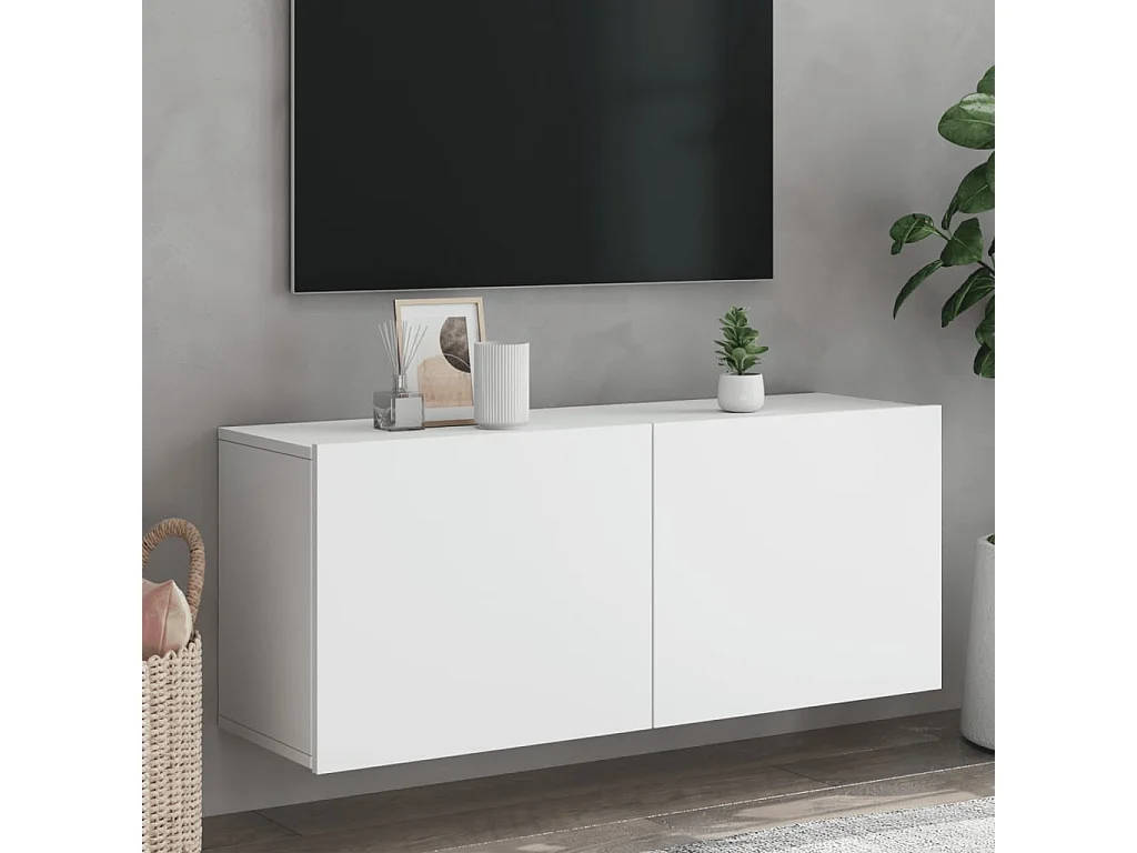 Berkfield TV Cabinet Wall-mounted White 100x30x41 cm