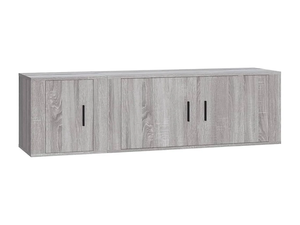 Berkfield 2 Piece TV Cabinet Set Grey Sonoma Engineered Wood