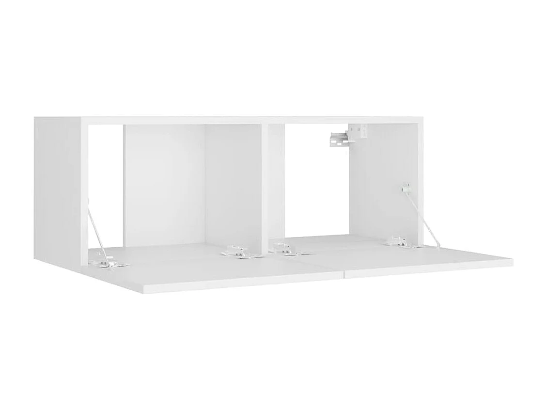 Berkfield 8 Piece TV Cabinet Set White Engineered Wood