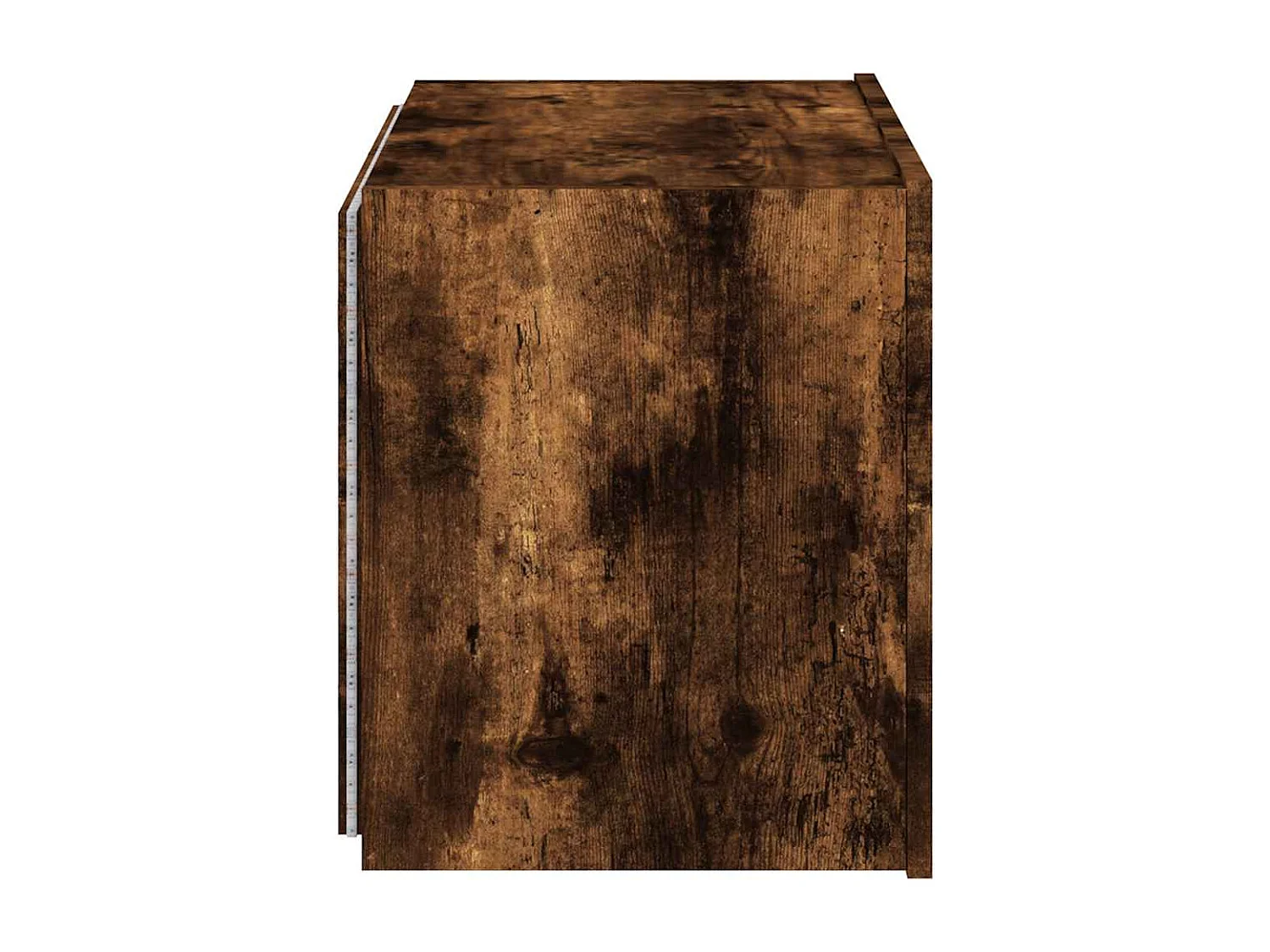 Berkfield TV Wall Cabinet with LED Lights Smoked Oak 60x35x41 cm