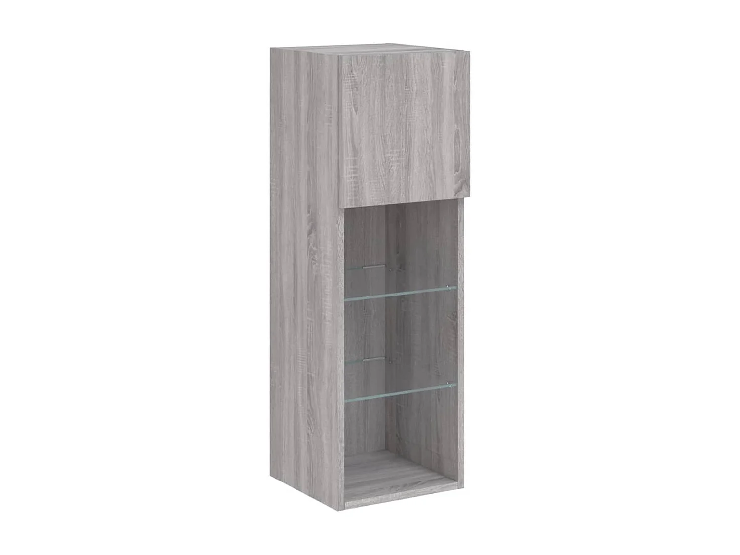 Berkfield TV Cabinet with LED Lights Grey Sonoma 30.5x30x90 cm