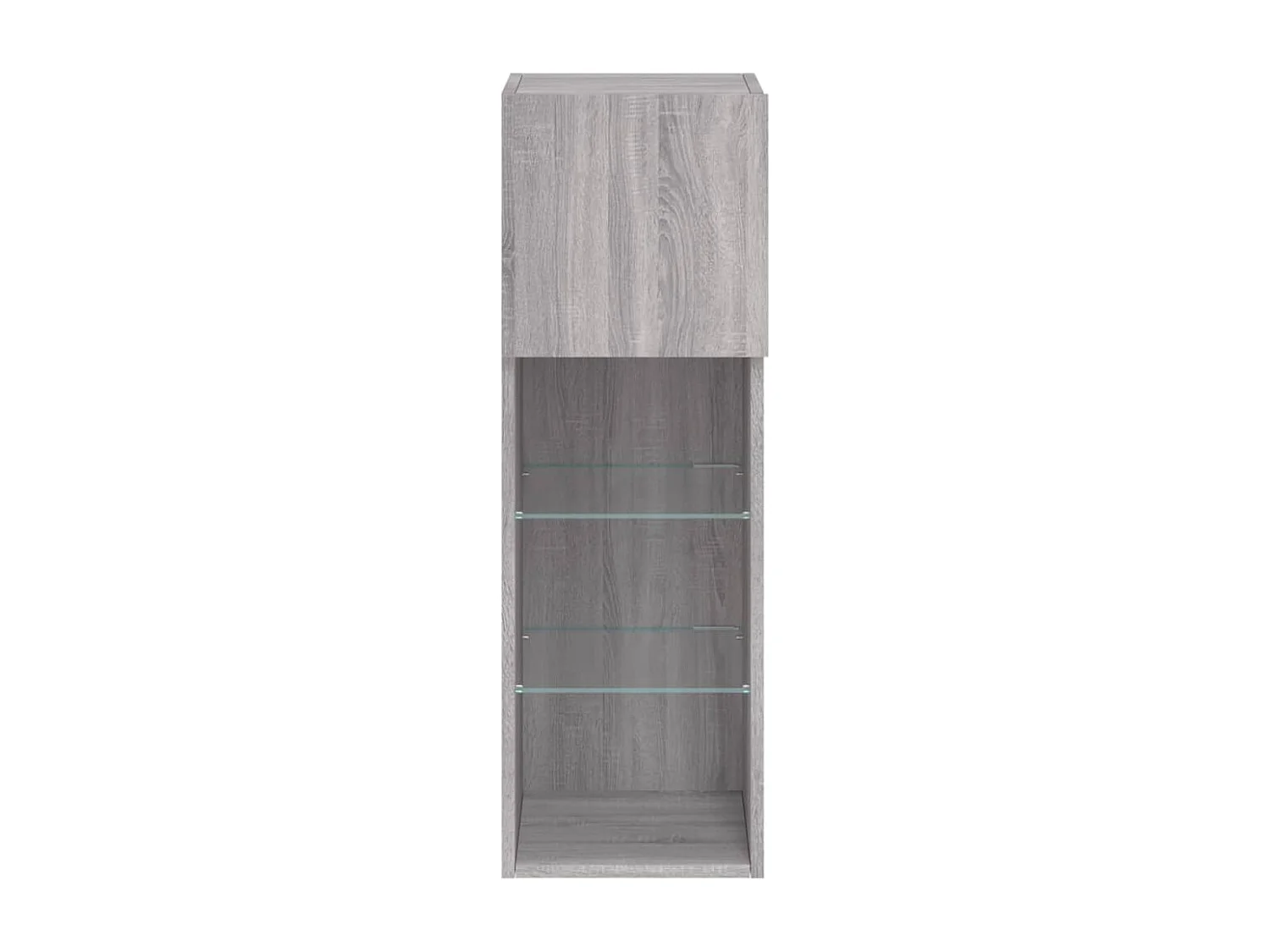 Berkfield TV Cabinet with LED Lights Grey Sonoma 30.5x30x90 cm