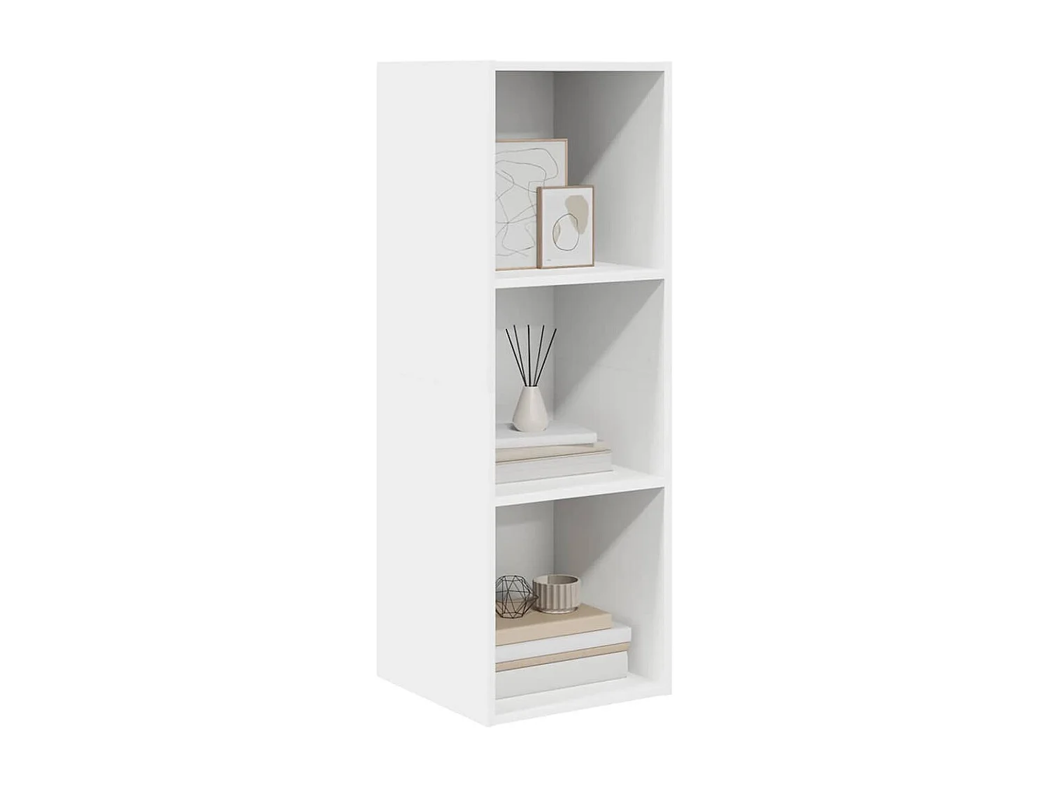Berkfield Wall-mounted TV Cabinet White 37x37x107 cm Engineered Wood