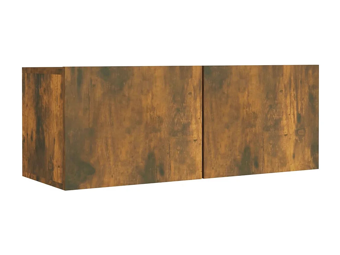 Berkfield 4 Piece TV Cabinet Set Smoked Oak Engineered Wood