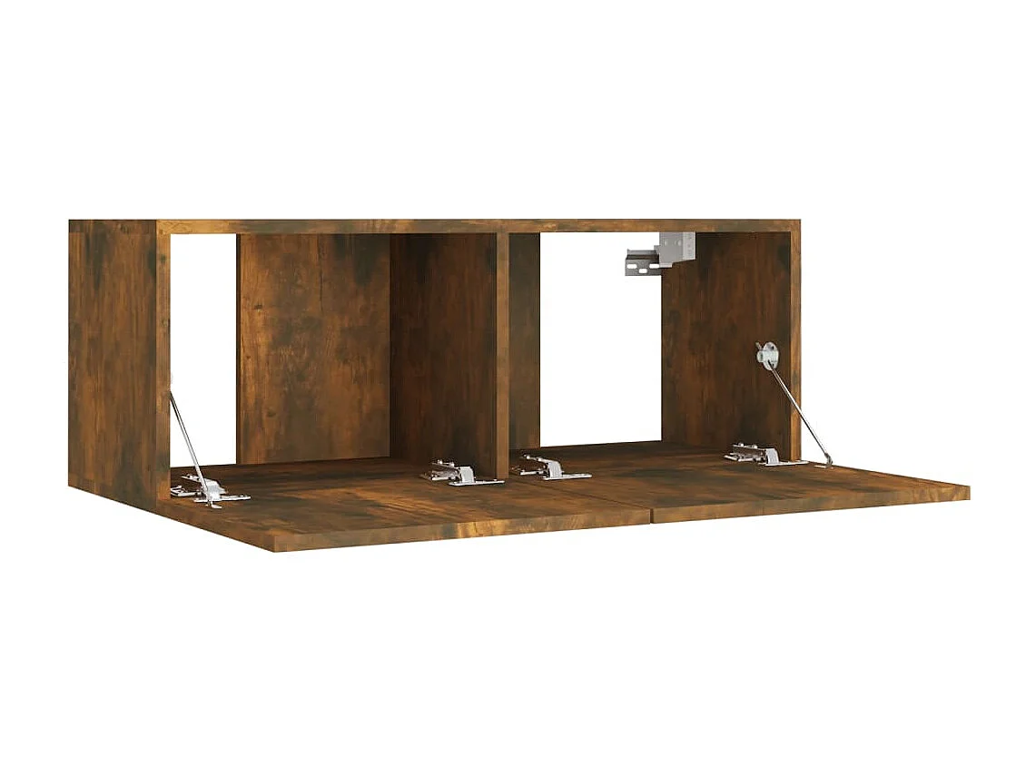 Berkfield 4 Piece TV Cabinet Set Smoked Oak Engineered Wood